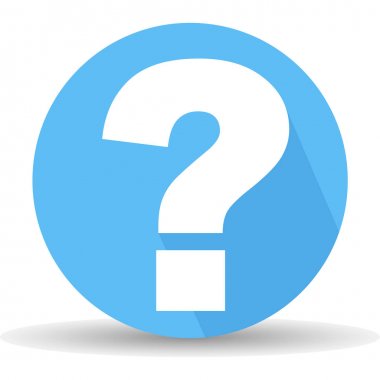 Soru işareti simgesi. Vektör, illustation, eps10