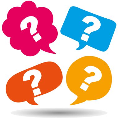 Soru işareti simgesi. Vektör, illustation, eps10