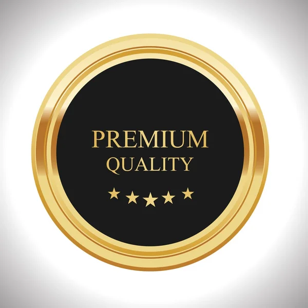 Premium quality guaranteed golden label — Stock Vector