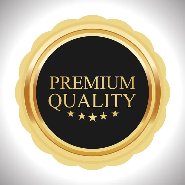 Label doré garanti de qualité Premium — Image vectorielle