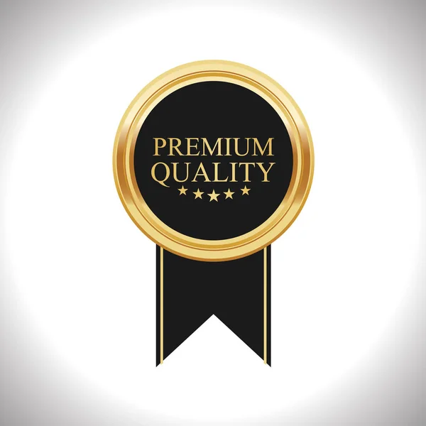 Qualidade premium garantida etiqueta dourada —  Vetores de Stock