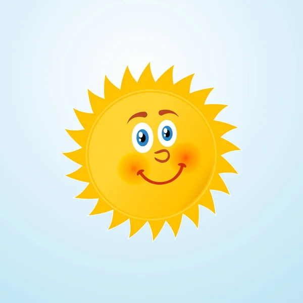 Vector sun icon. Isolated on white — Stock Vector