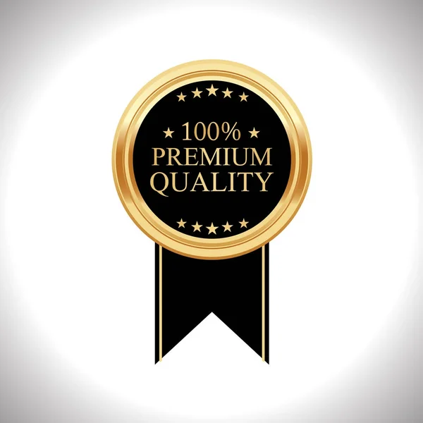 Qualidade premium garantida etiqueta dourada —  Vetores de Stock