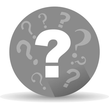 Soru işareti simgesi. Vektör, illustation, eps10