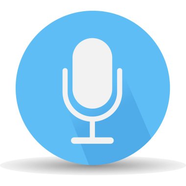 Mikrofon simgesi. Vektör, resimde eps10