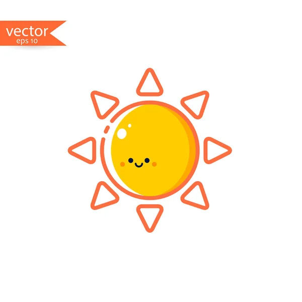 Vektor ikona sun. Izolované na bílém — Stockový vektor