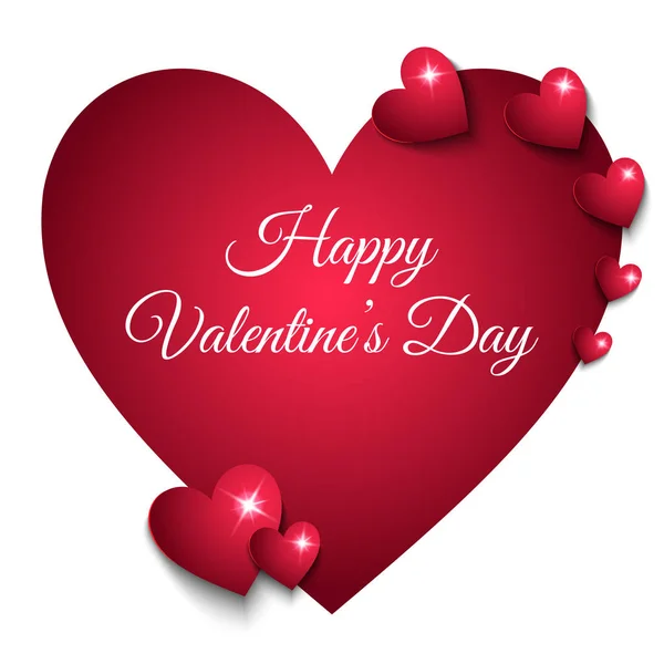 Beautiful Valentine Greeting Heart Heart Shape White Background Text — Stock Photo, Image