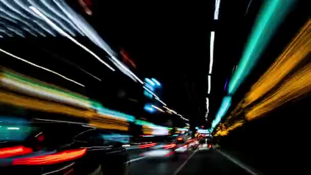 Conduciendo Por Ciudad Lluvia Ligera Png Timelapse 24Fps — Vídeos de Stock