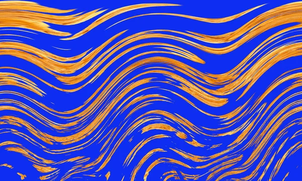 Blue and yellow wave stripes for backgrounds and wallpapers. Abstraction