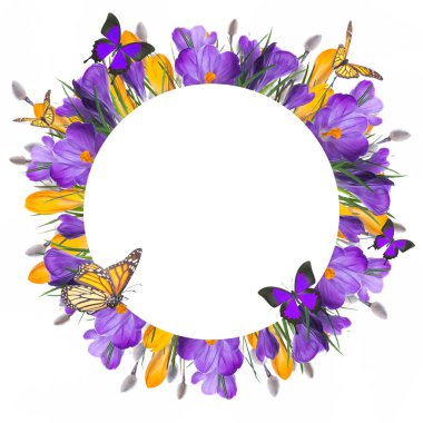 Söğüt dalları ile Çiğdem çiçek 