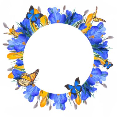 Söğüt dalları ile Çiğdem çiçek 