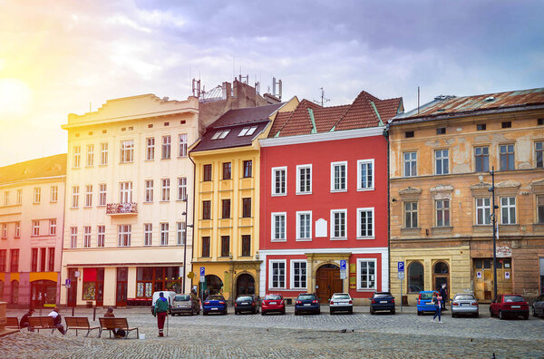 Historical sights of Olomouc in the Czech Republic. European city.