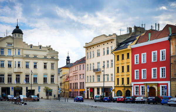 Historical sights of Olomouc in the Czech Republic. European city.