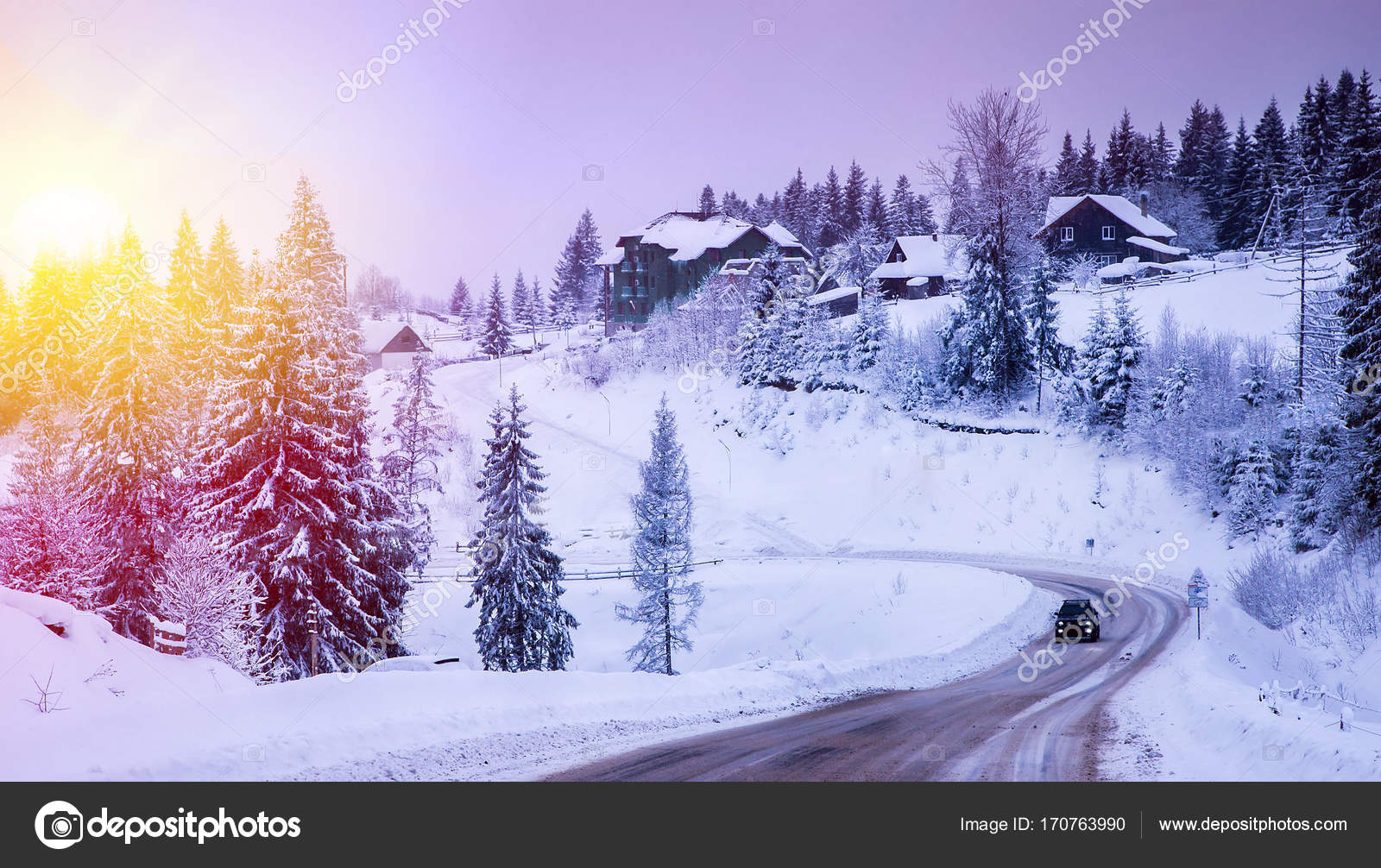 Weihnachts-Winterlandschaft — Stockfoto © seqoya #170763990