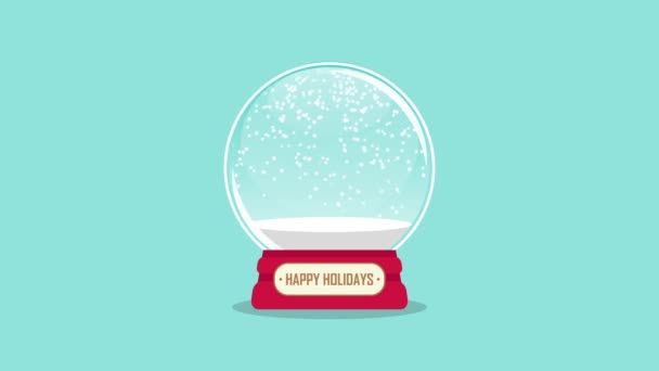 Snow globe animation — Stock Video