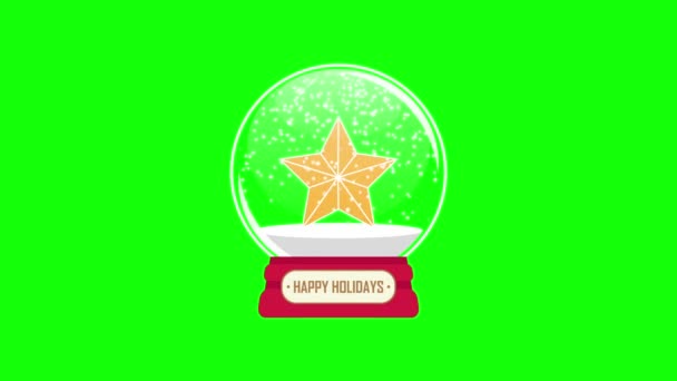 Snow globe Star — Wideo stockowe