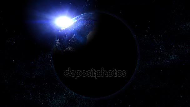 Planeta Terra no Espaço — Vídeo de Stock
