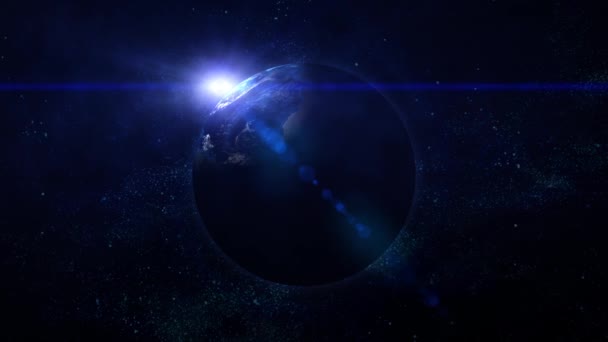 Planeta Terra no Espaço — Vídeo de Stock