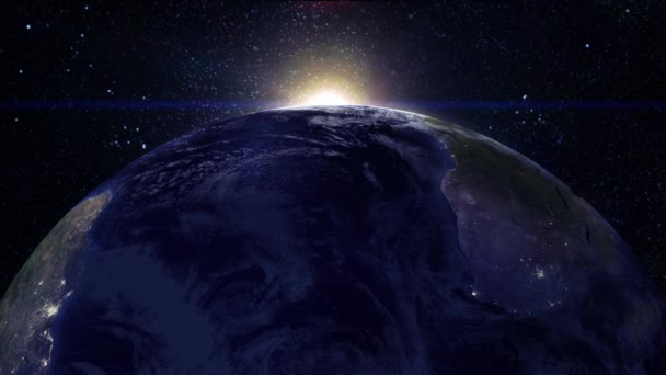 Планета Земля в космосе — стоковое видео