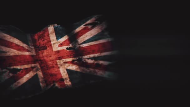 Gamla england flagga — Stockvideo