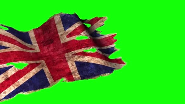 Gamla england flagga — Stockvideo