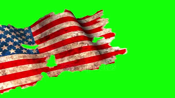 Ondeando bandera USA — Vídeo de stock