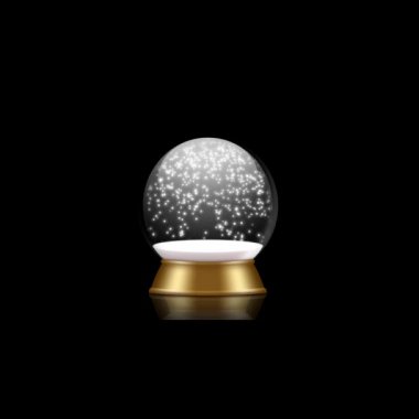 düşen kar ile Snowglobe animasyon