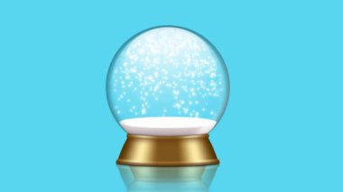 düşen kar ile Snowglobe animasyon