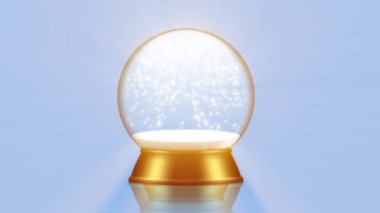 düşen kar ile Snowglobe animasyon