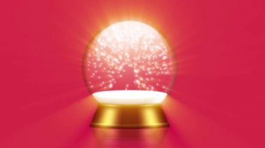 düşen kar ile Snowglobe animasyon