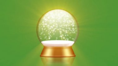 düşen kar ile Snowglobe animasyon