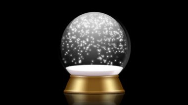 düşen kar ile Snowglobe animasyon