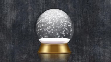 düşen kar ile Snowglobe animasyon