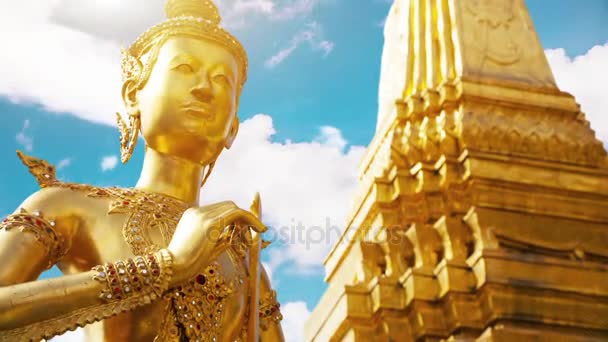 Estatua de buddha en Tailandia — Vídeo de stock