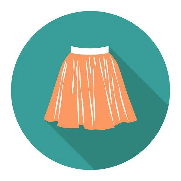 Vektor kulaté ploché ikony s krátkou sukni — Stockový vektor