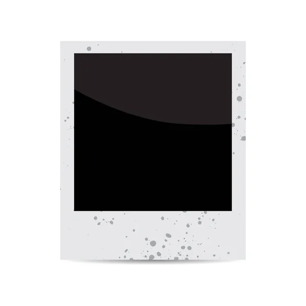 흰색 절연 벡터 빈 빈티지 사진 프레임 — 스톡 벡터