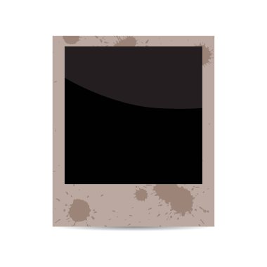 beyaz izole vektör boş vintage fotoğraf çerçevesi