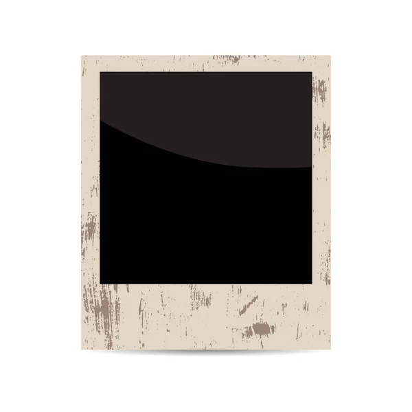Vecteur blanc cadre photo vintage isolé sur blanc — Image vectorielle
