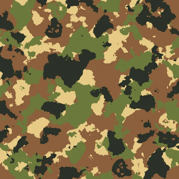 Vektor katonai álcázási minta zöld és barna színben — Stock Vector