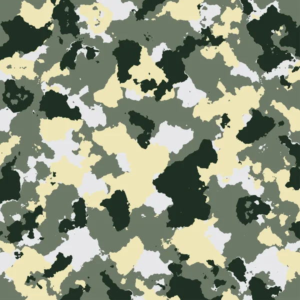 Patrón de camuflaje militar vector en colores verdes — Archivo Imágenes Vectoriales