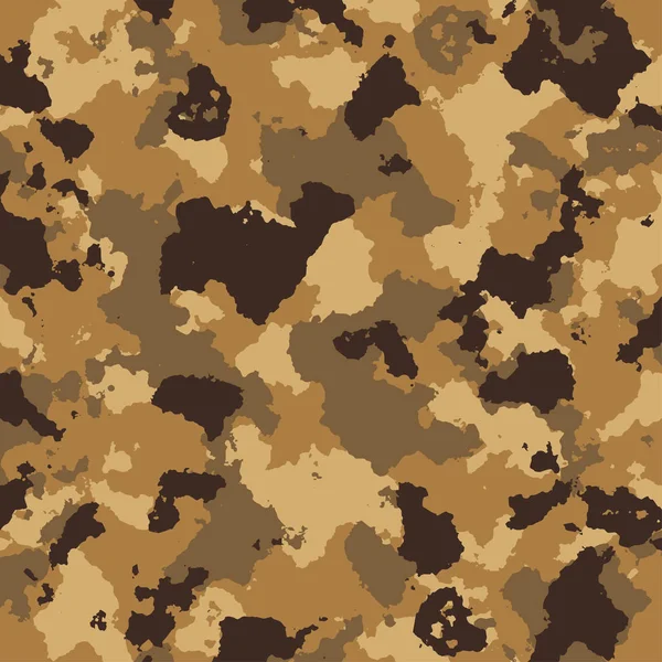 Patrón de camuflaje militar vector en colores marrones — Archivo Imágenes Vectoriales