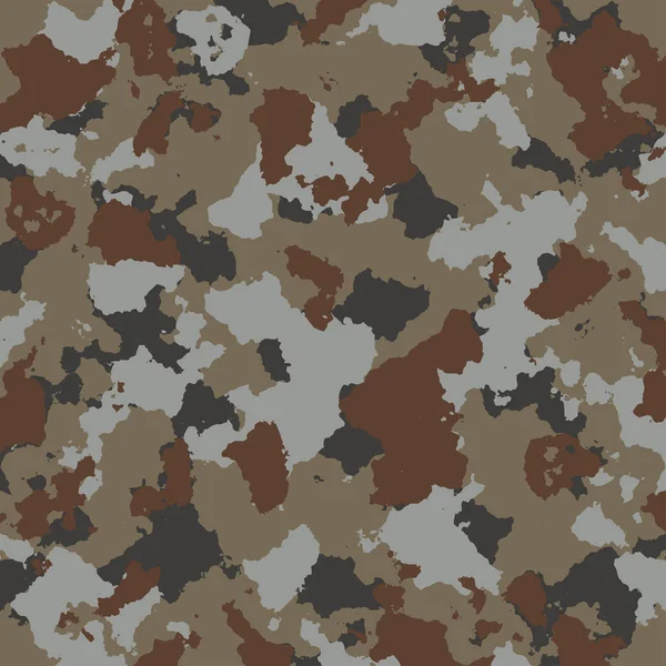 Modello di camuffamento militare vettoriale nei colori marrone — Vettoriale Stock