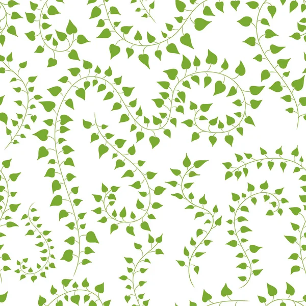 Vecteur fond floral sans couture avec des plantes grimpantes vertes — Image vectorielle
