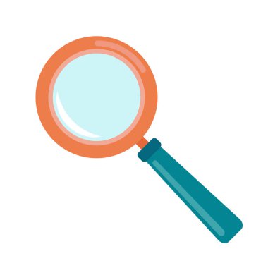 Büyüteç beyaz arka plan üzerinde vektör çizim