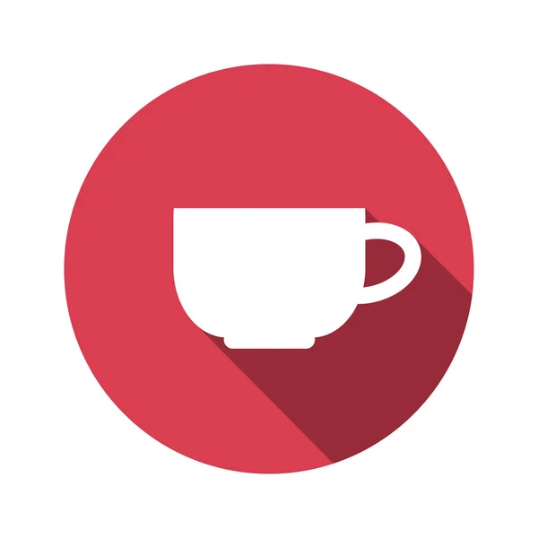 Vectorillustratie van cup platte ontwerp pictogram — Stockvector