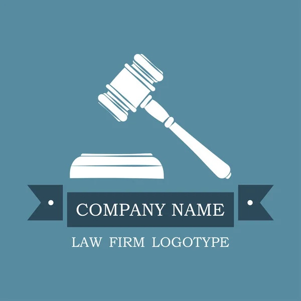 Vector logotype för Advokatbyrå, advokat eller jurist — Stock vektor
