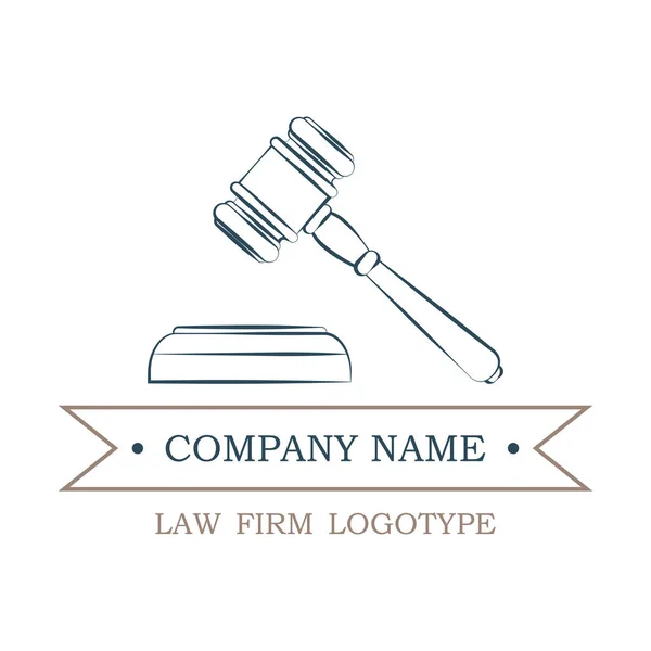 Vector logotype för Advokatbyrå, advokat eller jurist — Stock vektor