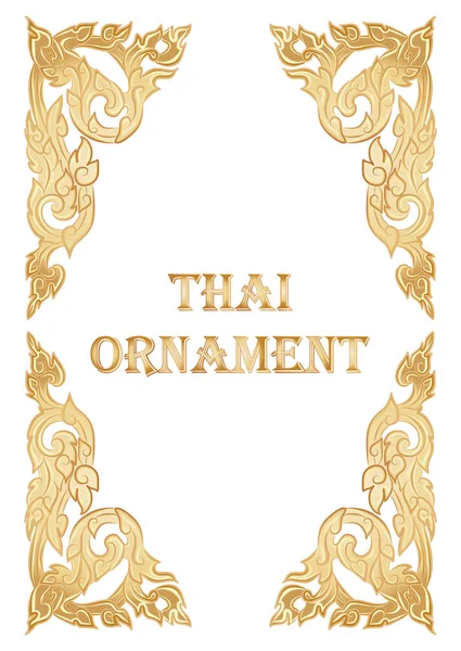 传统的金黄泰国装饰品的矢量图 — 图库矢量图片