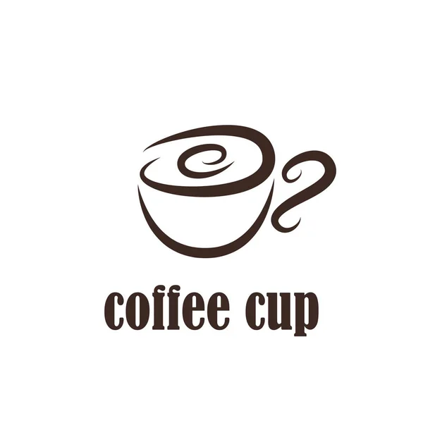 Εικονογράφηση διάνυσμα φλιτζάνι καφέ σε λευκό — Διανυσματικό Αρχείο