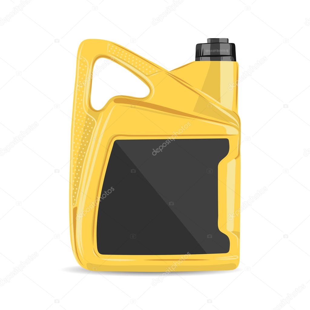 vector illustration of realistic motor oil canister